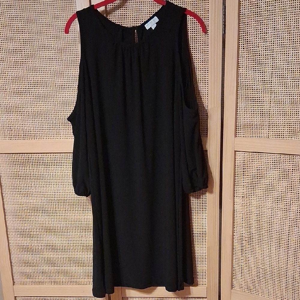 New York & Company Black Stretch Dress Size L